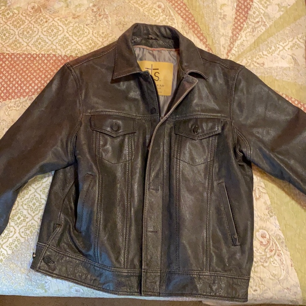 Jean style heavy leather jacket